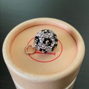 Hillberg & Berk Rose Leopard Sparkle Ball Pendant